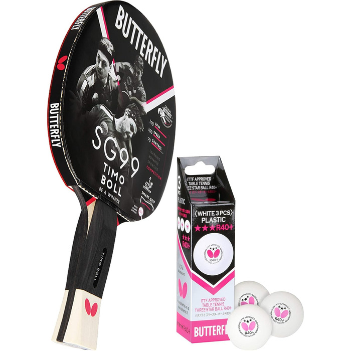 Настільний тенісний ракетка Butterfly Timo Boll SG99, професійна, ITTF, анатомічна ручка, накладка Wakaba
