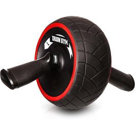 Ролик для преса IRON GYM IRG013 Speed Abs, тренажер для преса, 9,4x3,6x7,9 см, чорний/червоний