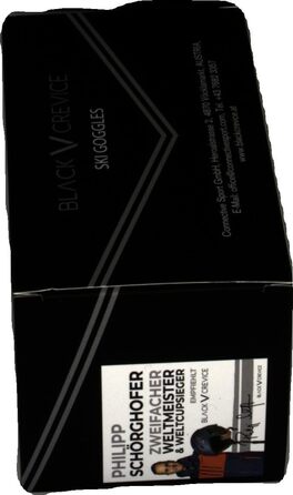 Лижна маска Black Crevice для дорослих, унісекс, сферичні лінзи, чорна з червоним дзеркальним покриттям