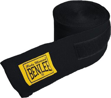 Захисники ніг BENLEE Guardian з екошкіри (Чорний, L-XL) + Боксерські бинти BENLEE