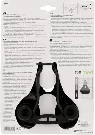 Сідло FISCHER Memory Foam з м'якою вставкою з піни | Зняття тиску | Для міста, трекінгу та MTB