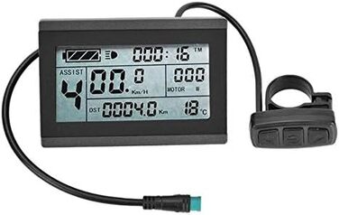 Дисплей Windmeile KT-LCD3 для електровелосипеда, підсвічування, водонепроникний, 24V/36V/48V, 5-контактний роз'єм Julet, бортовий комп'ютер, спідометр, LCD-екран для E-Bike і Pedelec