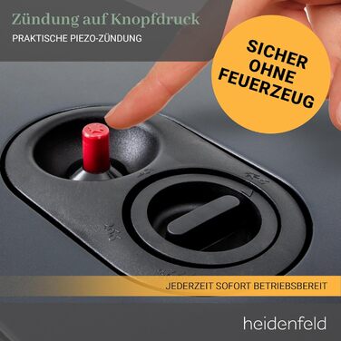 Газовий нагрівач Heidenfeld Inferno GH100 - 4200 Вт - для приміщень - газовий нагрівач, газовий опалювач, газовий котел