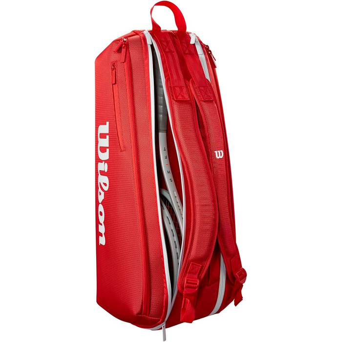 Сумка для тенісу Wilson Super Tour Red 2025 - для 2 ракеток, червоно-біла
