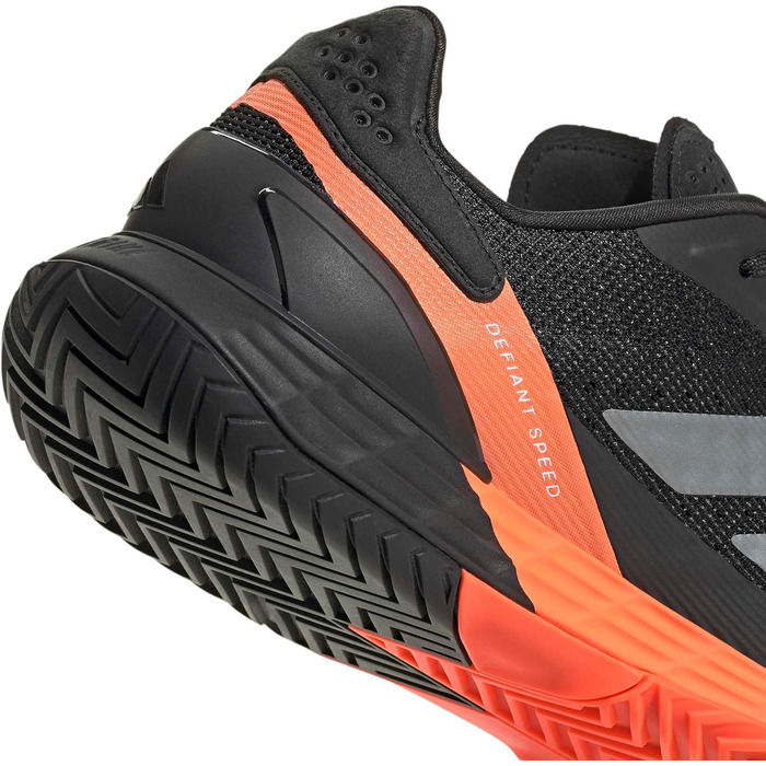 Чоловічі тенісні кросівки Adidas Defiant Speed 2, розмір 41 1/3 EU, чорний/помаранчевий