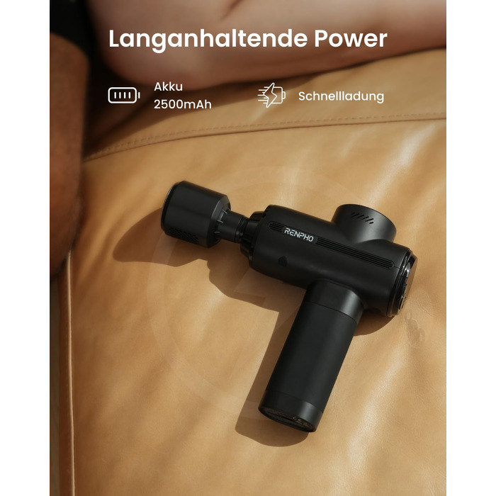 Масажер RENPHO Active Thermacool 2 з підігрівом та охолодженням, 5 швидкостей, 5 насадок, для м'язової терапії