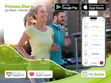 Розумні ваги Soehnle Shape Sense Connect Lite, аналіз складу тіла, з'єднання з додатком, вимірювання жиру, води, м'язової маси, LED-дисплей, білі