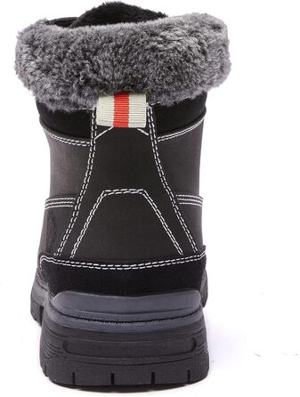 Черевики для туризму та зимові черевики жіночі ANJOUFEMME, водонепроникні та теплі, для активного відпочинку, трекінгу та зимового хайкінгу (42 EU, чорний з хутром)