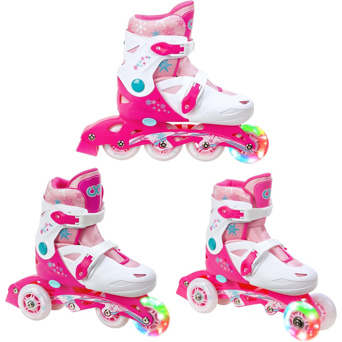 Дитячі ролики Inliner з LED підсвіткою, регульовані (31-34 (18,5-21 см), Missy)