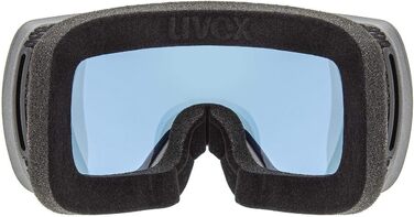 Лижна маска Uvex Compact FM унісекс, універсальний розмір, матова сірий/сріблясто-блакитний