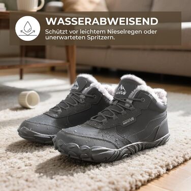 NORTIV 8 Чоловічі теплі зимові черевики, зручні зимові чоботи для дому (39 EU, сірий)