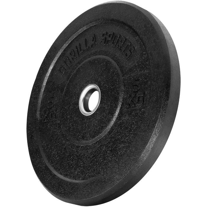 Олімпійські млинці GORILLA SPORTS 2 x 5 кг, гумові, 50 мм, для штанги