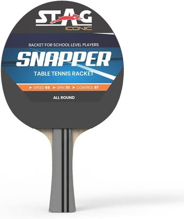 Стіл-тенісний ґрати Stag Iconic Snapper Series | Сірий та чорний | Професійна серія для тренувань | Яскравий дизайн