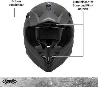 Мотокросовий шолом MTR X6B Evo ECE 22.06, крос-шолом без візора, вентиляція, для мотоциклів і MTB, розміри XS-XXL