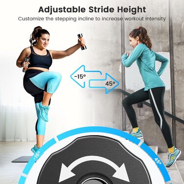 Міні-степер Sportsroyals Up-Down-Twister для дому з мотузками та LCD-дисплеєм, до 150 кг