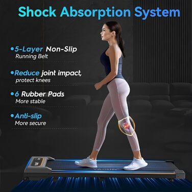 Складана бігова доріжка для дому та офісу Walking Pad, 2.5 к.с., з LED-дисплеєм та пультом керування, компактна підстольна доріжка для ходьби