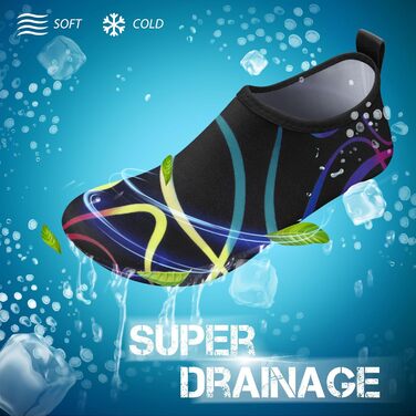 SIMARI Водні черевики для жінок та чоловіків, швидковисихаючі, шкарпетки для плавання, пляжні черевики, спортивні аквашузи SWS001, чорний, 46/47 EU