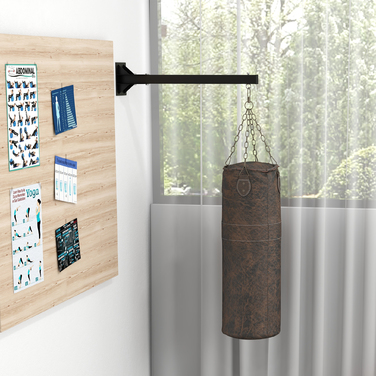 Кріплення для боксерської сумки, настінне, 9 кутів, сталеве, до 100 кг, чорне