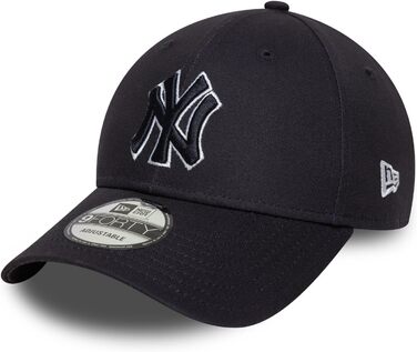 Кепка New Era 9Forty Strap Cap з вишитим логотипом New York Yankees (Navy)