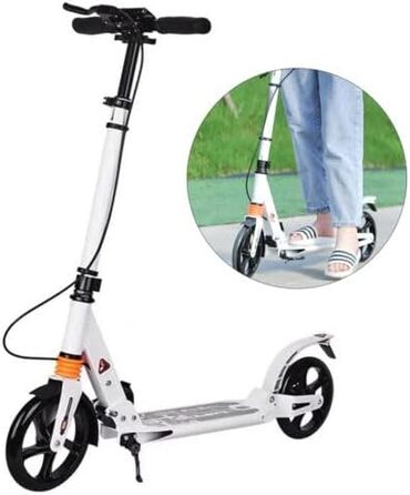 Самокат Vinnyooc Kickscooter складаний, з ручним гальмом, для дітей і дорослих, міський, колеса 200 мм, регульована висота