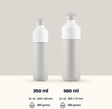 Термос Dopper Insulated Gentle Grey 350 мл – двошаровий, нержавіюча сталь, не протікає, зберігає тепло до 9 годин, холод до 24 годин, для води, кави, чаю