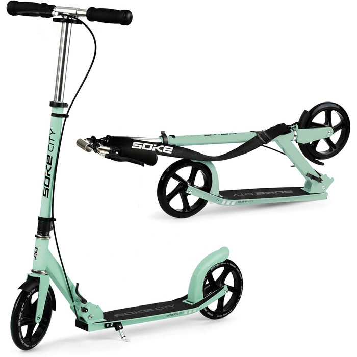 Міський самокат SOKE Cityroller, зелений, для дорослих та дітей