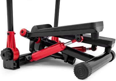 Степпер Hop-Sport HS-45S Slim для дому, червоний, з тренувальним комп'ютером, up-down-side, кардіотренажер для всього тіла