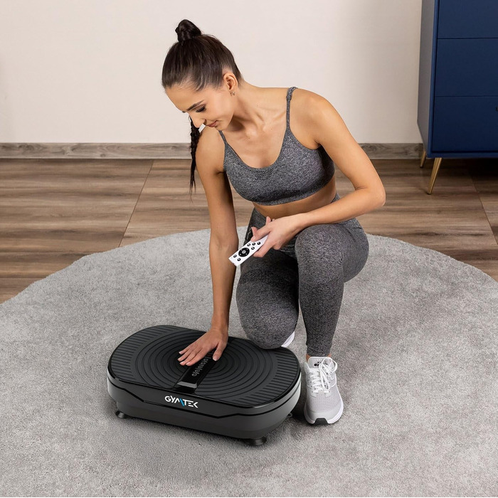 Платформа вібраційна Gymtek XP300 для дому: 99 рівнів, 5 програм, Touchscreen. Для схуднення, спалювання жиру та нарощування м'язів. Чорний колір.