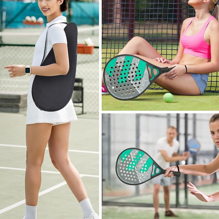 Ракетка для падел SportsBlue Carbon Pro Series з чохлом – професійна ракетка для тенісу та падел