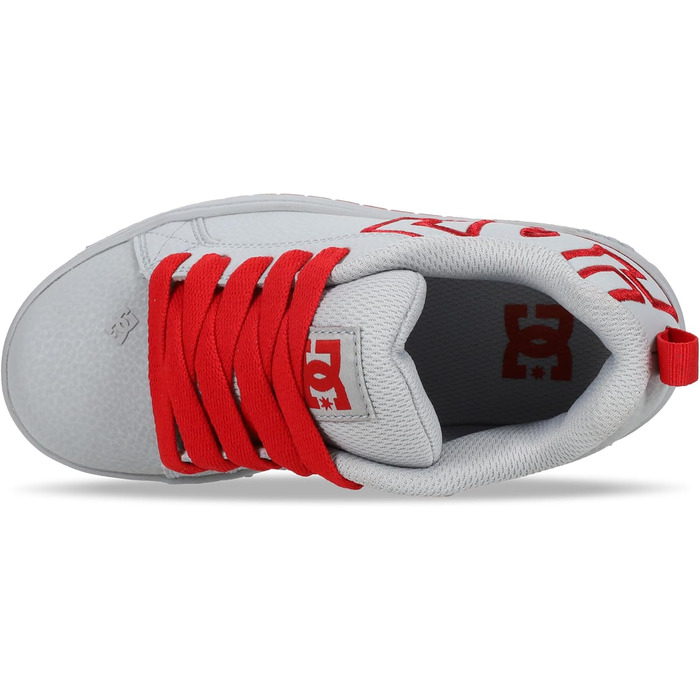 Кросівки для скейтбордингу DC Court Graffik для хлопчиків (13.5 Little Kid, сірий/червоний)
