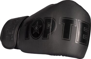 Боксерські рукавички TOP TEN Black'n'Black, чорні, шкіряні