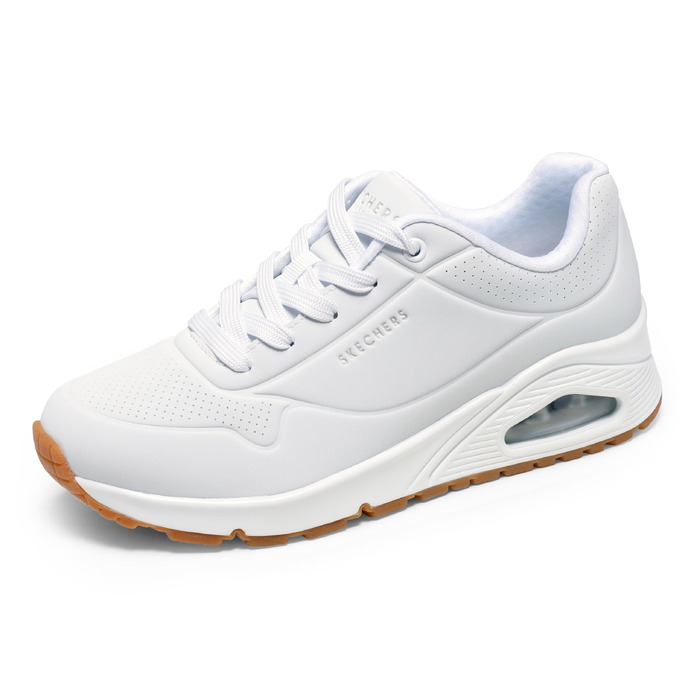 Жіночі кросівки Skechers UNO Stand ON AIR, білі (WHT), матеріал Durabuck, розмір 37 EU