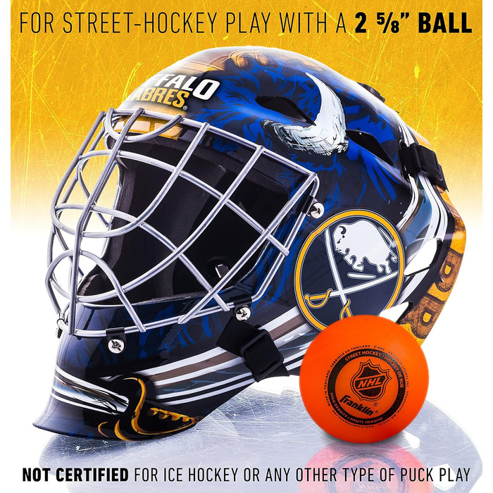 Дитяча хокейна воротарська маска Franklin Sports NHL Buffalo Sabres, для стріт-хокею, ліцензія НХЛ