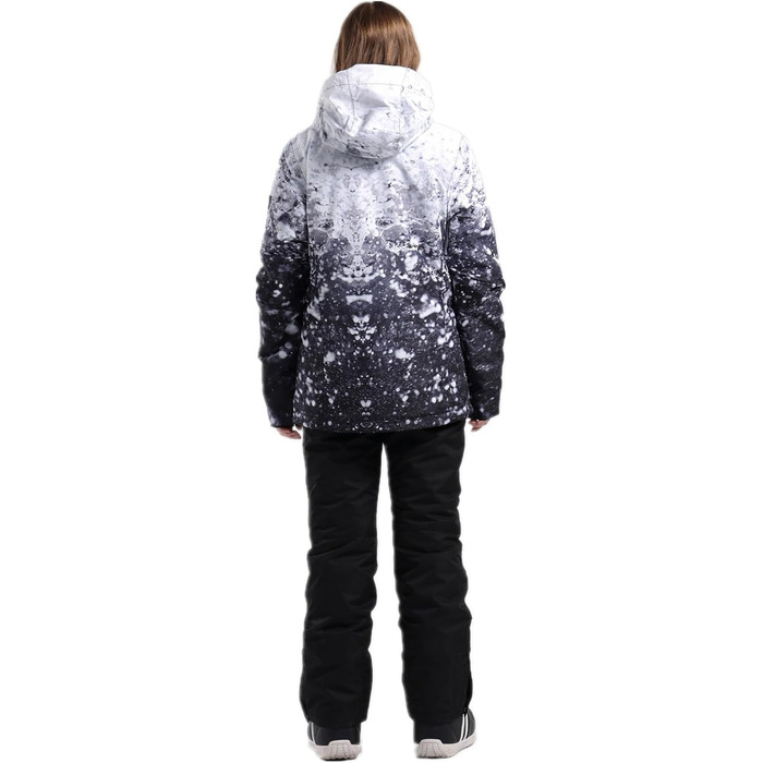 Жіночий гірськолижний костюм GSOU SNOW 2 частини: куртка та штани - водонепроникний, вітронепроникний, дихаючий, з утепленням, з капюшоном, Bergfrost + Чорний, розмір M