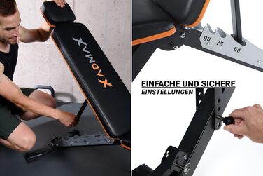 Регульована складана лава для гантелей, посилена тренажерна лава для дому, витримує до 360 кг, багатофункціональна атлетична лава для силових тренувань