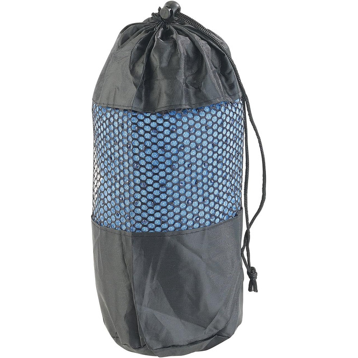 PEARL Sports Yogatuch: Рушник для йоги 2-в-1 з мікрофібри та підкладкою (для килимка для гімнастики, блакитний)