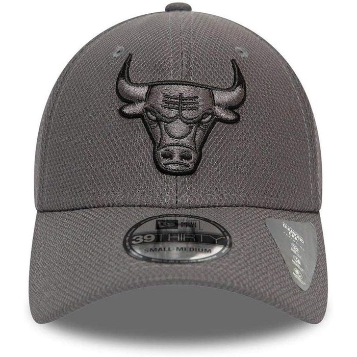 Кепка New Era Chicago Bulls 39thirty Stretch, NBA, M-L, Сіра