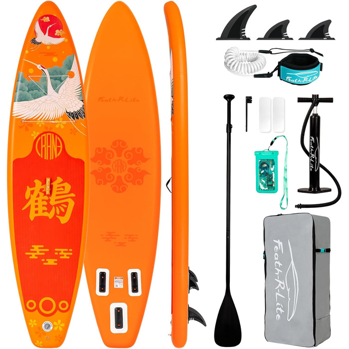 Надувний SUP Борд FEATH-R-LITE для дорослих: стабільний дизайн, преміум-аксесуари (парування, сумка, насос)