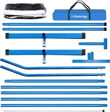 PickleTech М'яка сітка для піклболу Slim 4.0-6.7 м - Турнірна сітка - З переносною сумкою - Професійне обладнання для піклболу