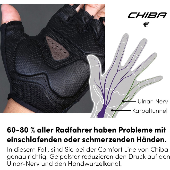 Рукавички спортивні Chiba Herren Gel Premium білі, розмір L