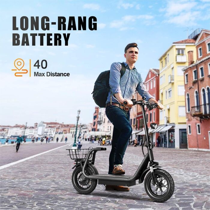 Електросамокат TiMeirea M5 Pro для дорослих, 45 км, 48V 11Ah, оффроуд, 12'' пневмоколеса