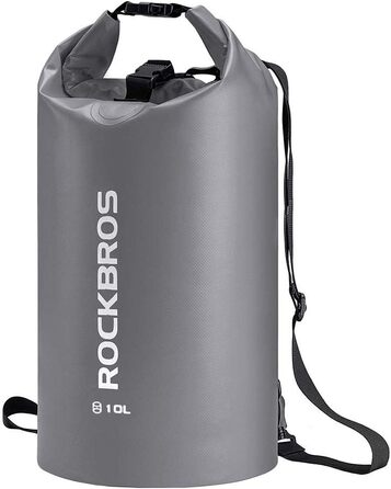 Водонепроникний мішок ROCKBROS Dry Bag для водного спорту, пляжу, плавання, каякінгу, рафтингу, вітрильного спорту та активного відпочинку (2L+20L, сірий)