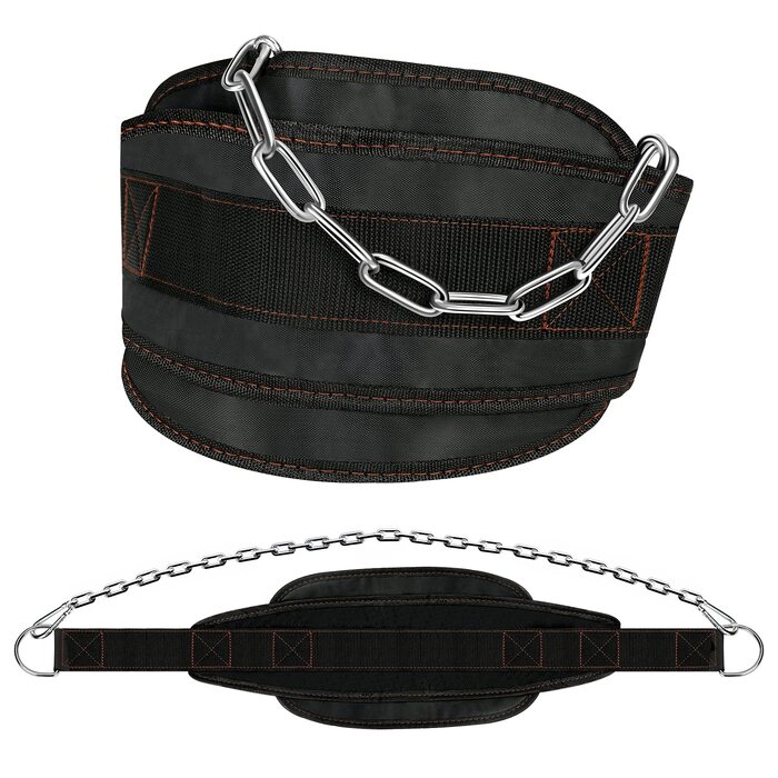 Регульований тренувальний ремінь для віджимань з ланцюгом, підтримка спини та талії, захист від травм, фітнес-ремень для силових тренувань