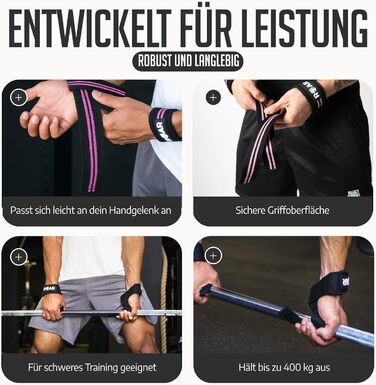 Roar® Ремені для важкої атлетики та кросфіту, підкладкою, для жінок та чоловіків (Рожевий)