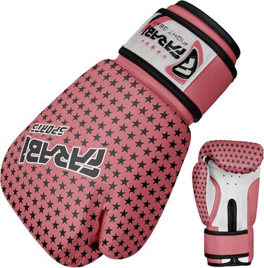 Дитячі боксерські рукавички Farabi Sports 4 oz рожеві, для боксу, MMA, Муай Тай, кікбоксингу, спарингів і тренувань, 4-9 років