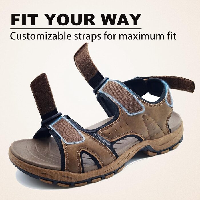 Чоловічі сандалі ARRIGO BELLO для трекінгу та пляжу, коричневі, розмір 43 EU