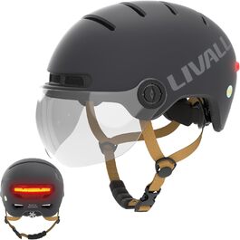 Велосипедний шолом LIVALL L23 з LED-підсвіткою та знімним візором, міський шолом для дорослих, сертифікований NTA8776, SOS-сигнал, водостійкий IPX4, для електровелосипедів, самокатів та щоденних поїздок