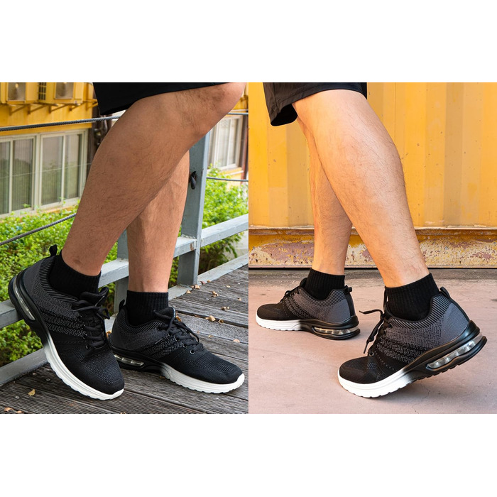 Спортивні кросівки Hitmars для чоловіків та жінок з повітряною подушкою, розмір 36-48 (43 EU, сірий)