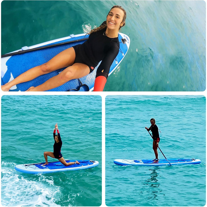 SUP Board EISBÄR надувний, 320x81 см, до 150 кг, комплект аксесуарів для початківців