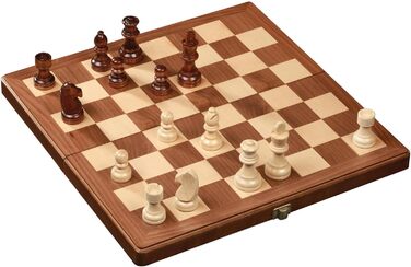 Шахи Philos 2626, велика шахова касета з горіха, поле 42 мм, король 80 мм, дерев'яні фігури